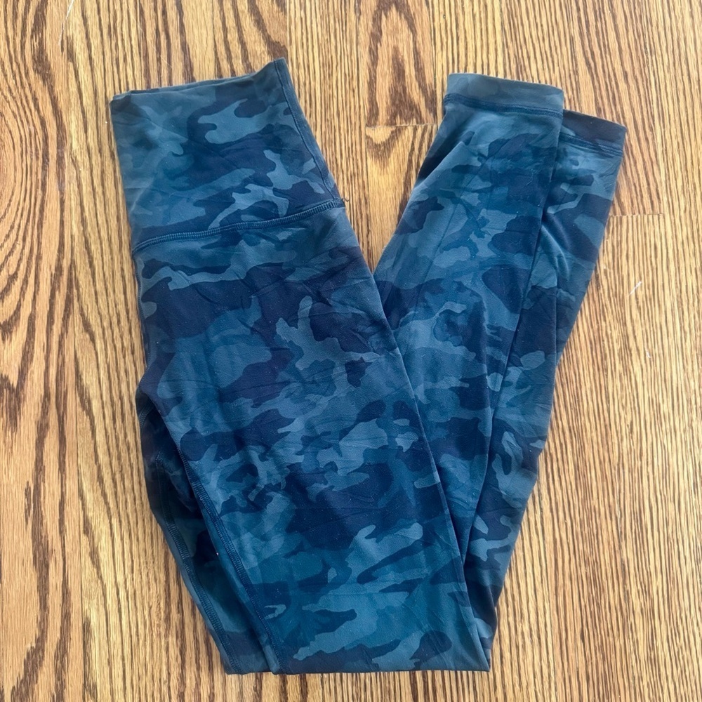 Lululemon Align Green Camo Leggings 29 Inseam High Rise Women's Size 4 EUC